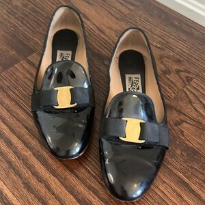 Flat black ferragamo